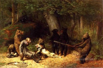 Oso Painting - Realización del juego del cazador William Holbrook Beard